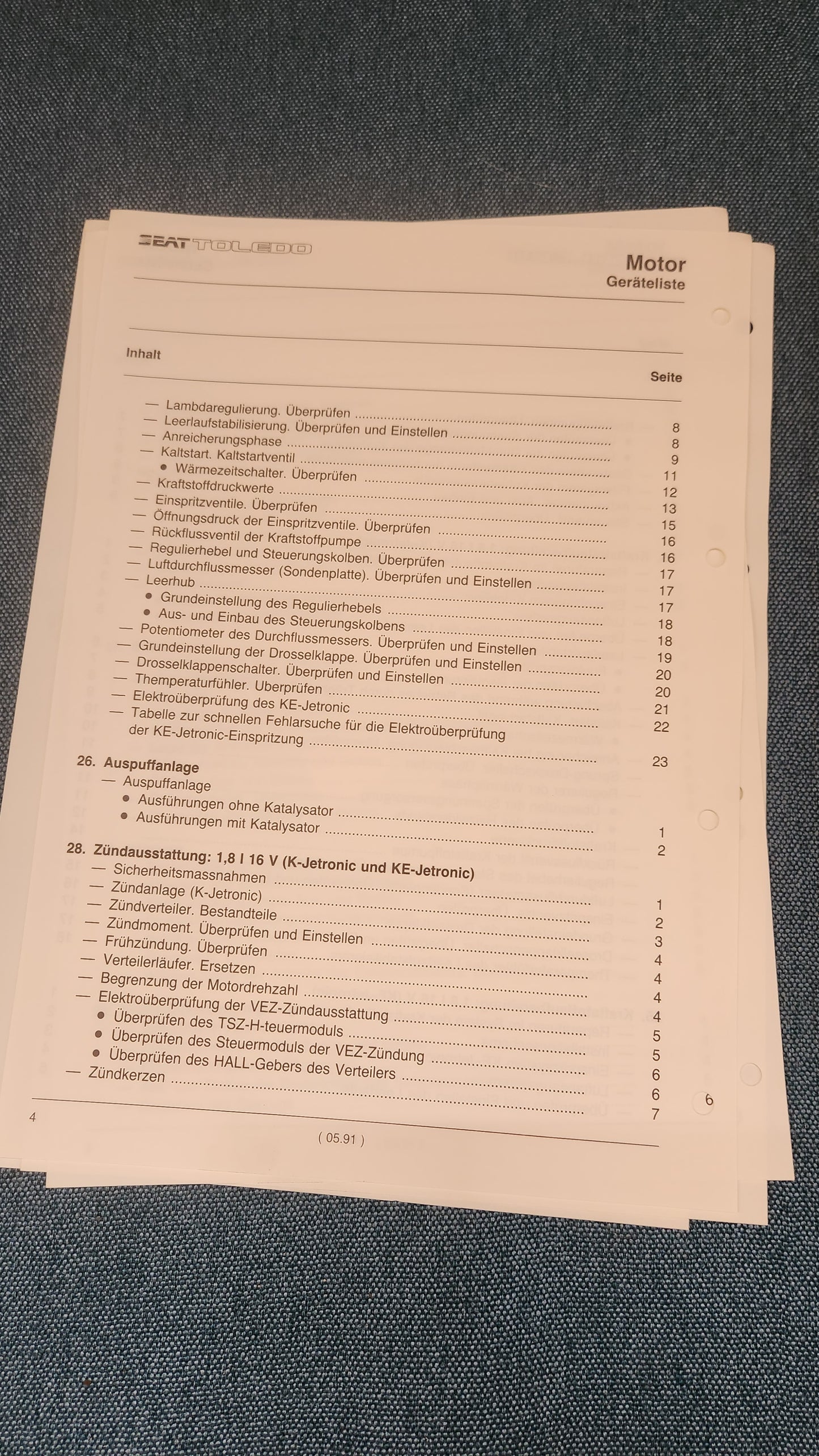 Repair manual, workshop manual