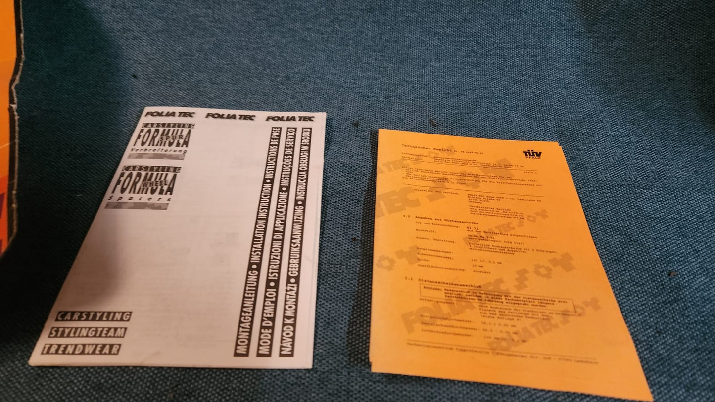 Folia Tec Aluminum Wheel Spacers, Red, 56mm Widening, Honda Civic, Kia Rover, Mitsubishi Tuning 41111 A1