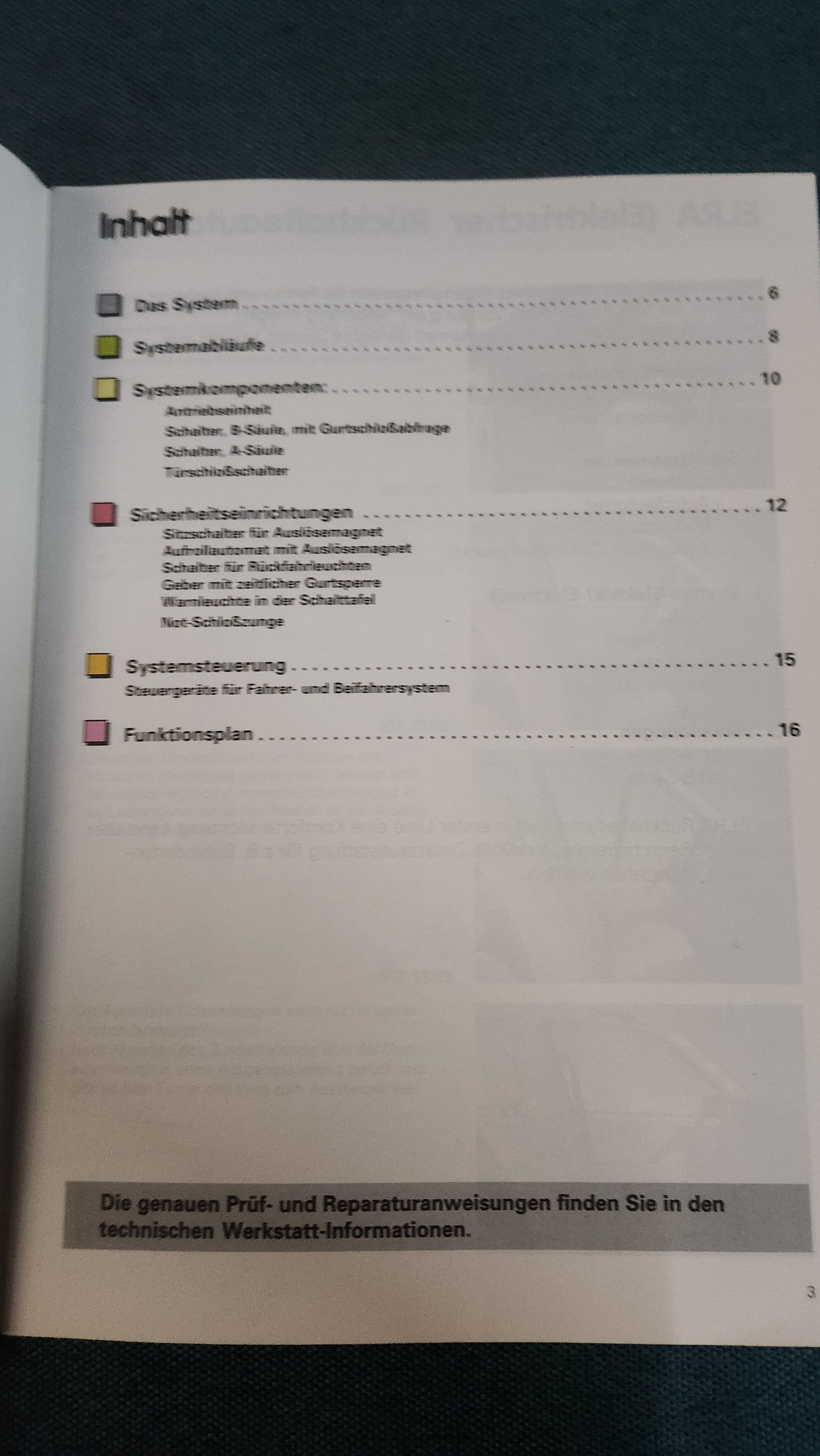 ELRA Self-Fastening Automatic Seat Belts Self-Study Program No. 137 Repair Manual Workshop Manual