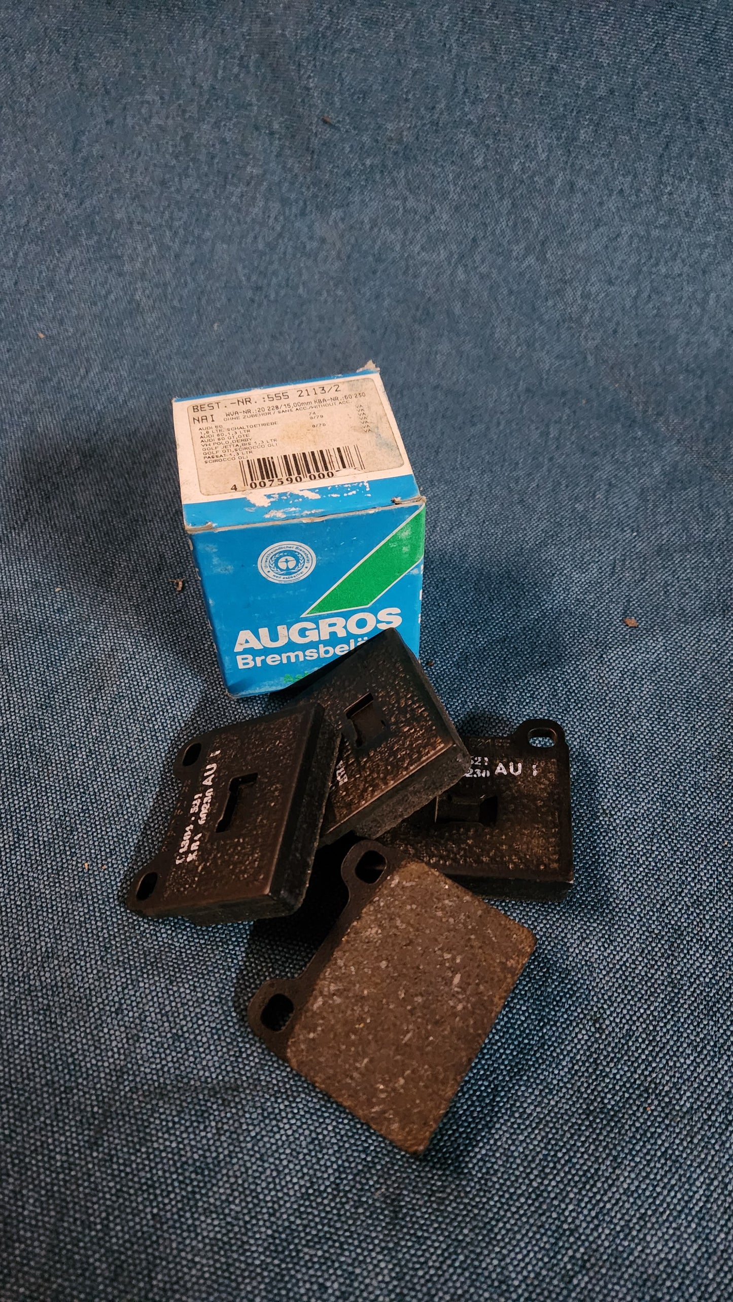 Brake pads Audi 80 B1/Audi 50/Polo1/Derby/Golf1/Jetta1/Passat B1/Scirocco 1 Augros 5552113 Nos D4