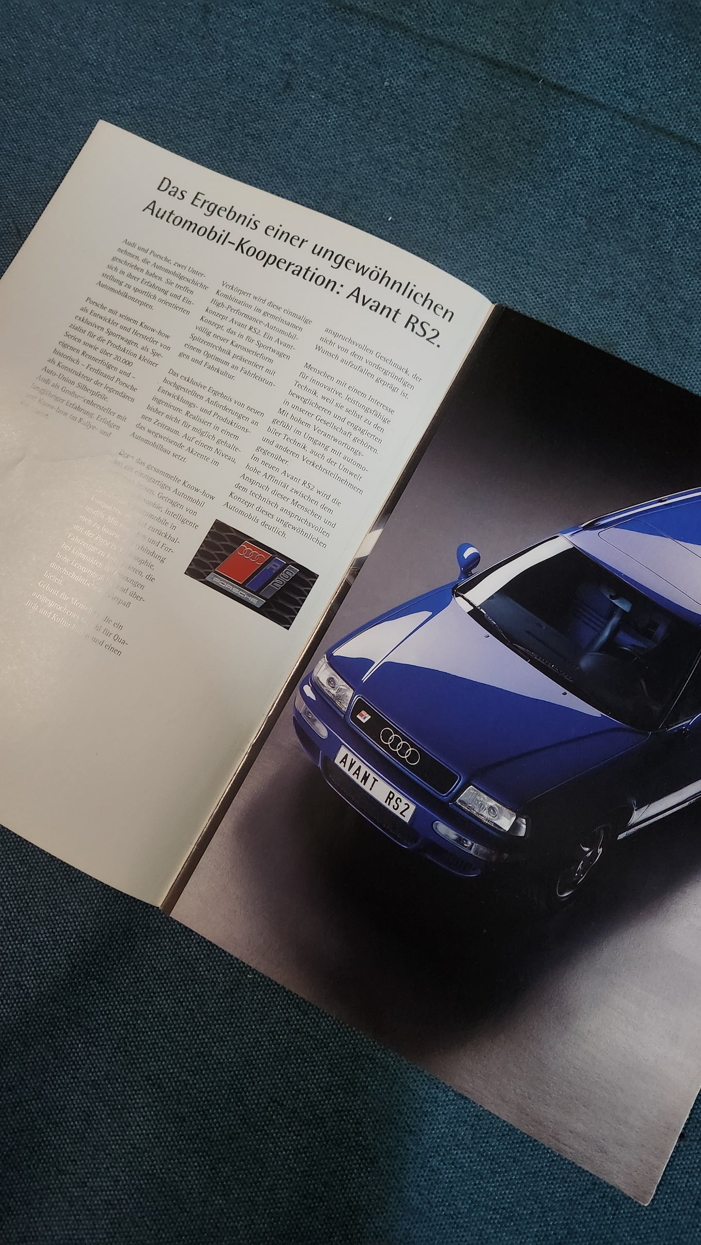 Audi Avant Rs2 Prospekt Broschüre Heft