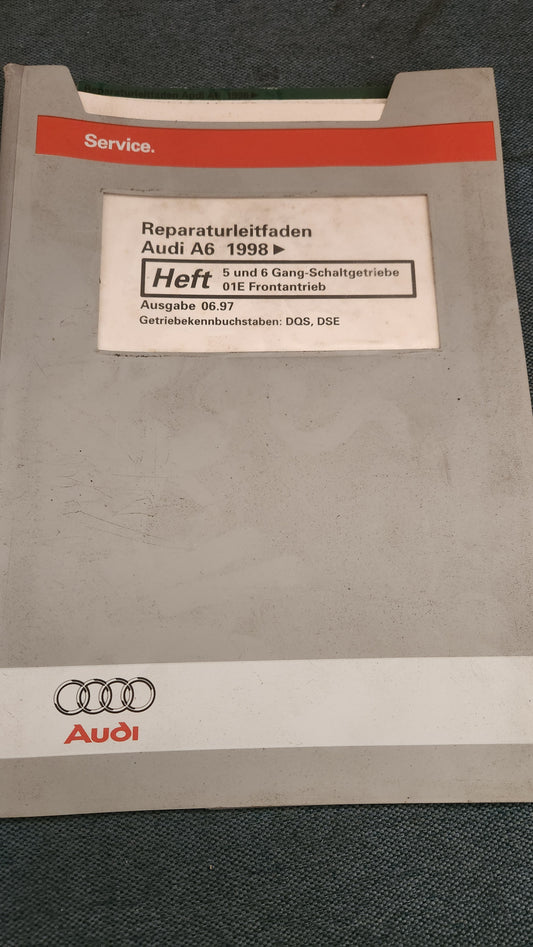 Audi A6 C5 5 und 6 Gang Schaltgetriebe 01E Frontantrieb Reparaturleitfaden Werkstattbuch