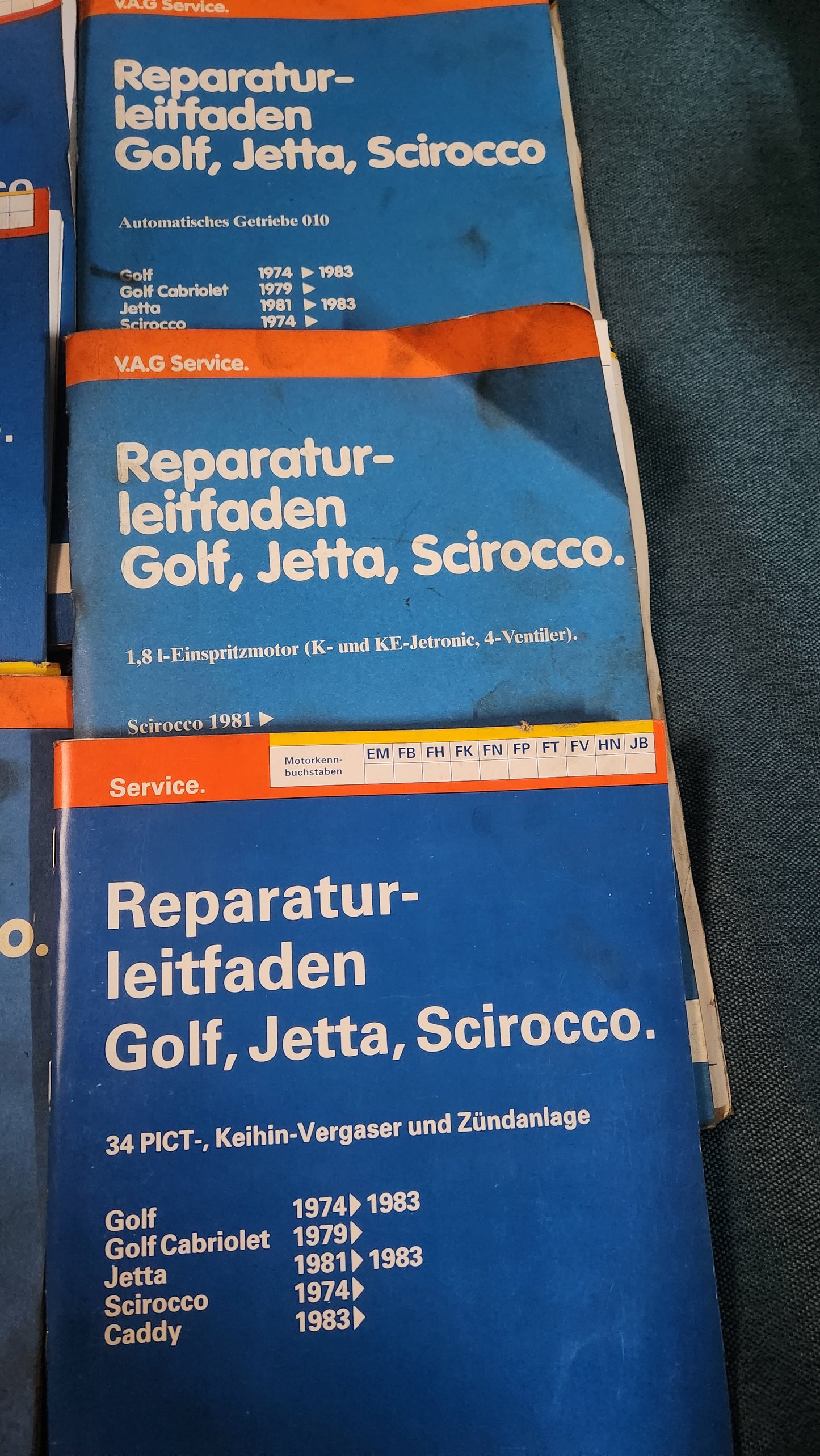 Golf 1 Jetta 1 Scirocco 1/2 Reparaturleitfaden Werkstattbuch