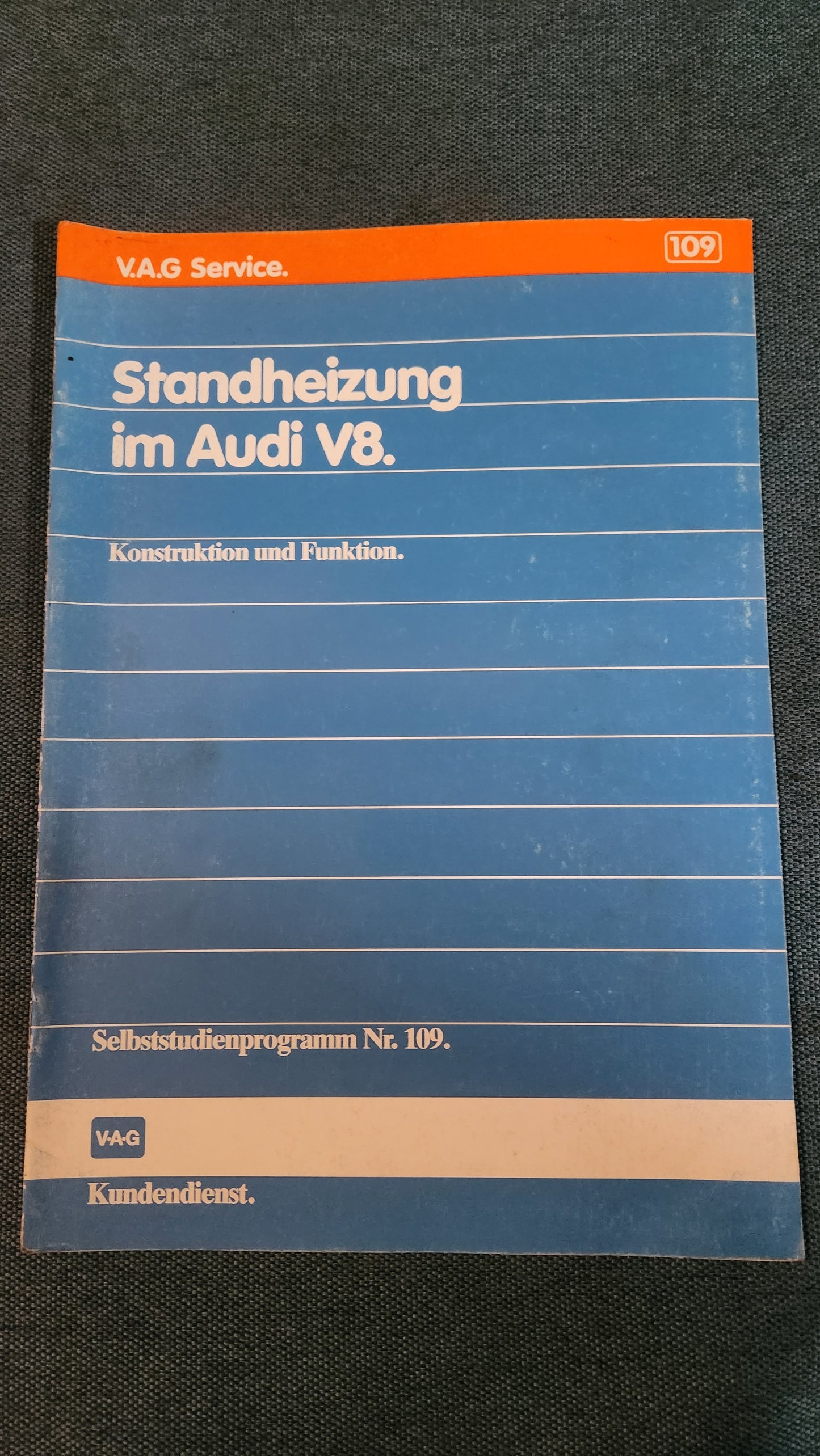 Auxiliary heater in the Audi V8 Self-study program No. 109 Repair manual Workshop manual