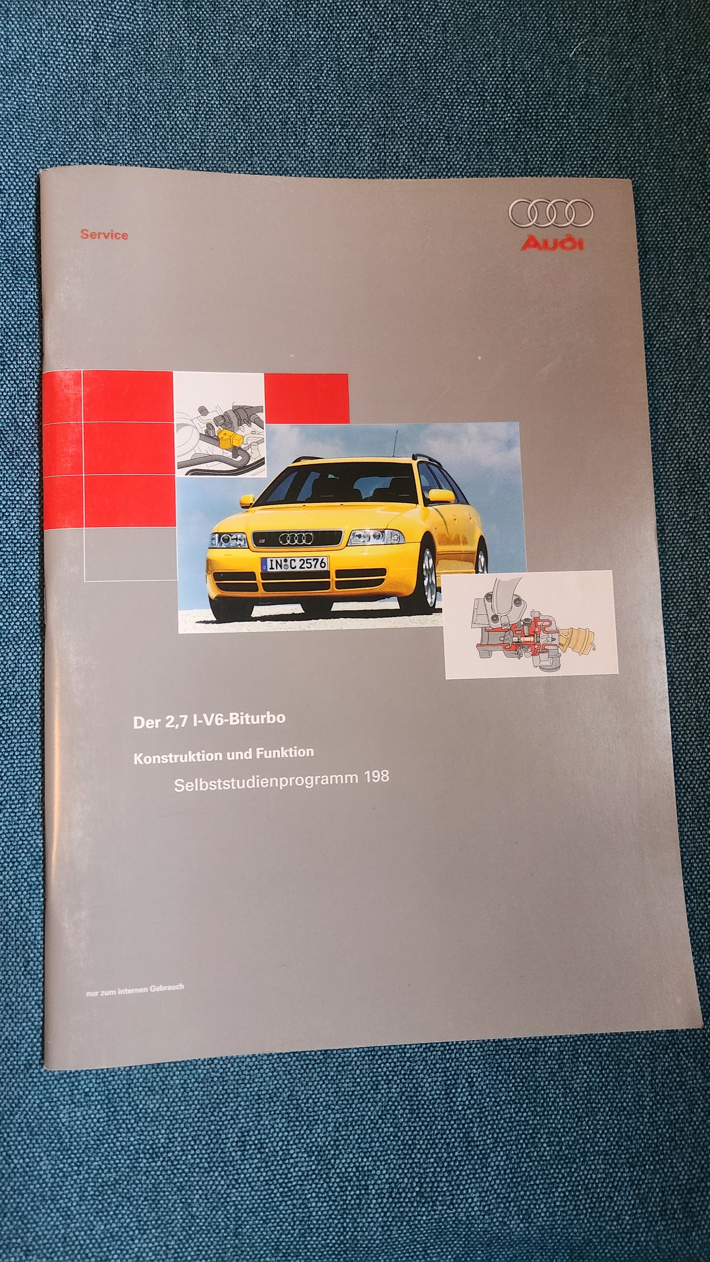 Audi A4 RS4 B5 The 2.7L V6 Biturbo Self-Study Program No. 198 Workshop Manual Repair Guide