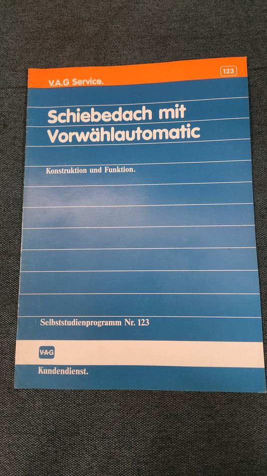 Schiebedach mit Vorwählautomatic Audi 80 Coupe B4 Selbststudienprogramm Nr. 123 Reparaturleitfaden Werkstattbuch