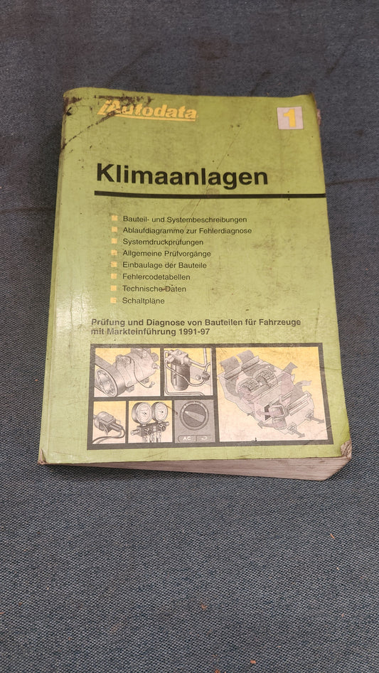 Klimaanlagen 1 Autodata Werkstattbuch Reparaturleitfaden  VW/Audi/Mercedes/Opel/Mazda usw...