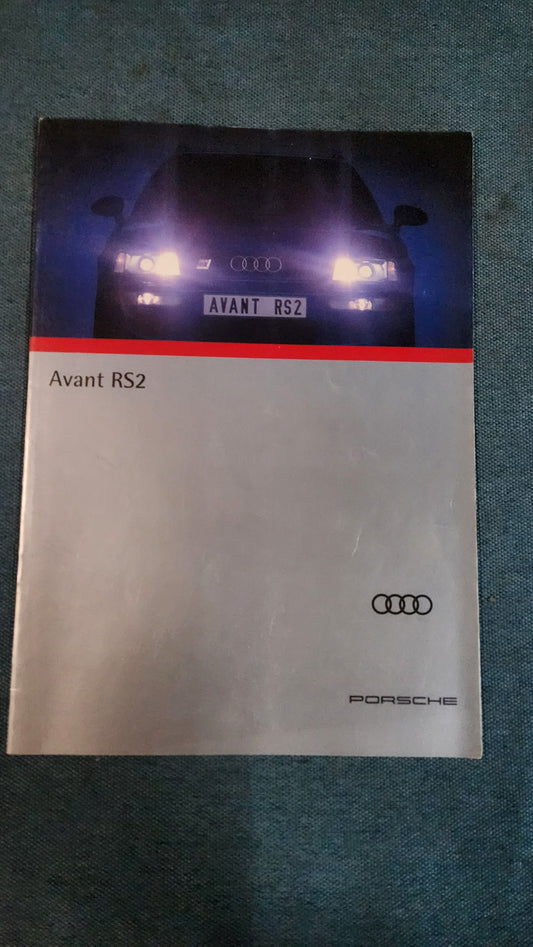 Audi Avant Rs2 Prospekt Broschüre Heft