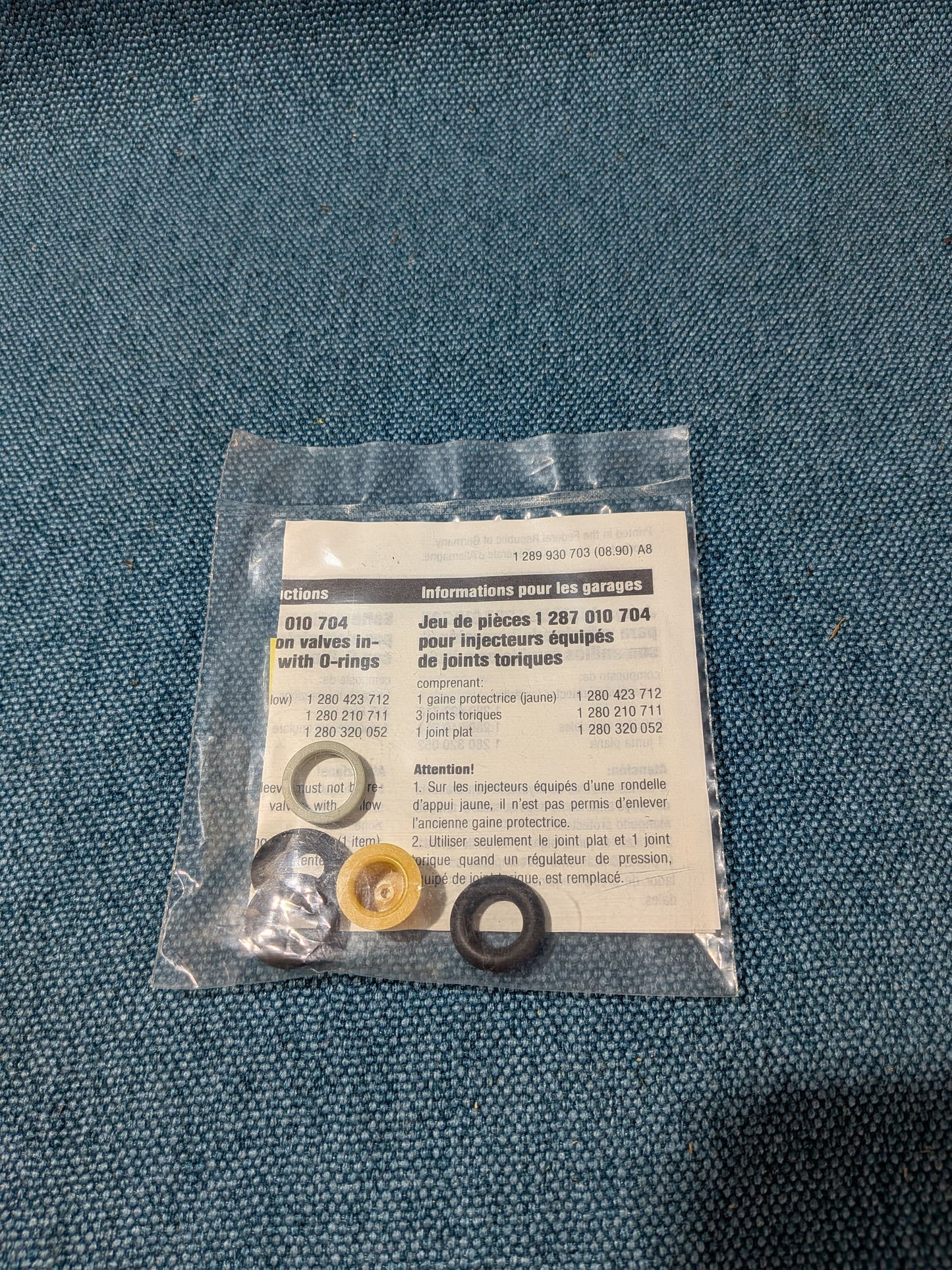 Seal kit for injectors and pressure regulator Golf/Jetta/1/2/Corrado/Derby/Golf3/Vento/LT1/Passat/B3/B4/Polo/86C/6N 030198031 NOS J9