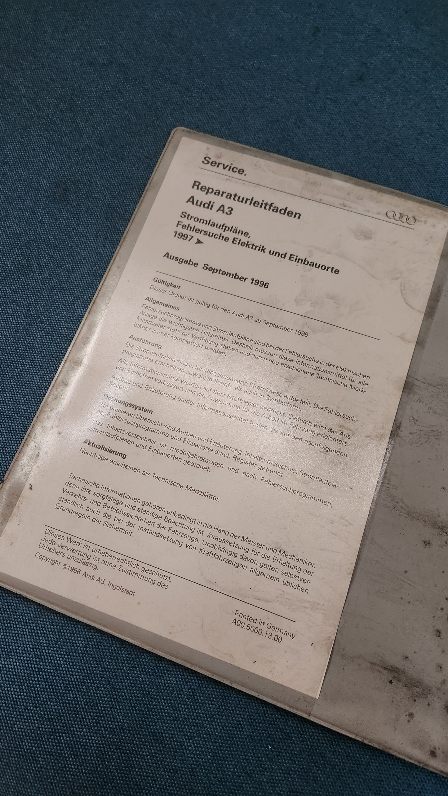 Audi A3 8L Stromlaufpläne Reparaturleitfaden Werkstattbuch