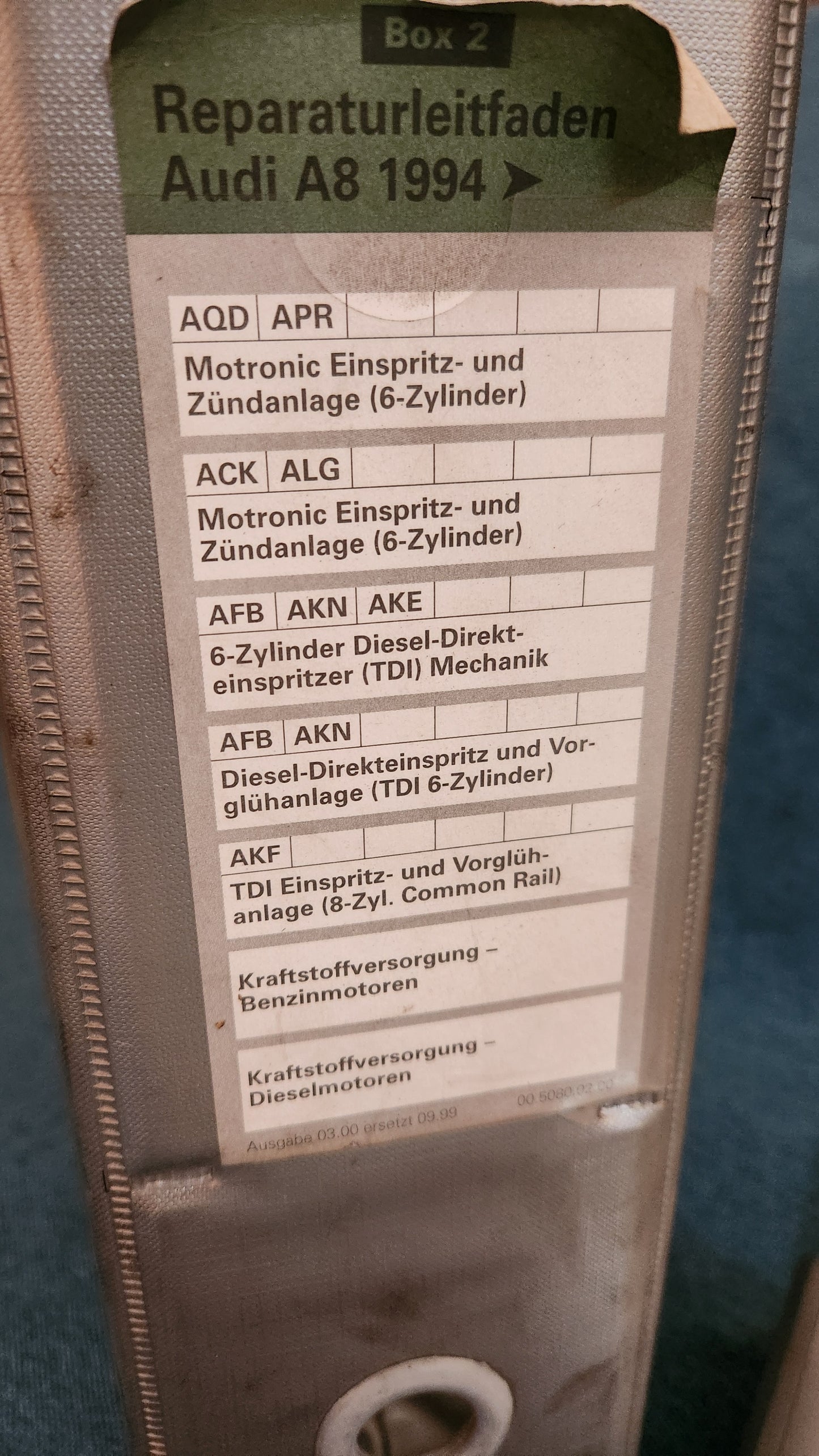 Audi A8 D2 Reparaturleitfaden Werkstattbuch