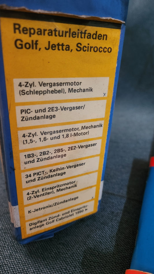 Golf 1 / Cabrio Jetta 1 Scirocco 1/2 Reparaturleitfaden Werkstattbuch