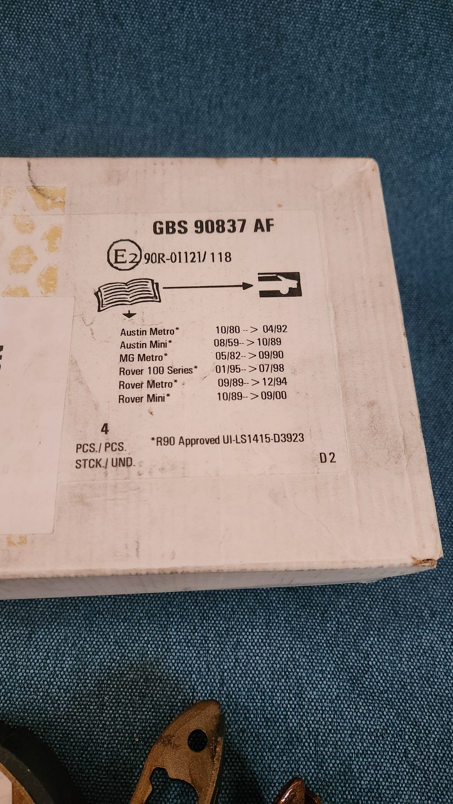 Bremsbacken Klötze Mini Rover Austin GBS 90837 Nos D4