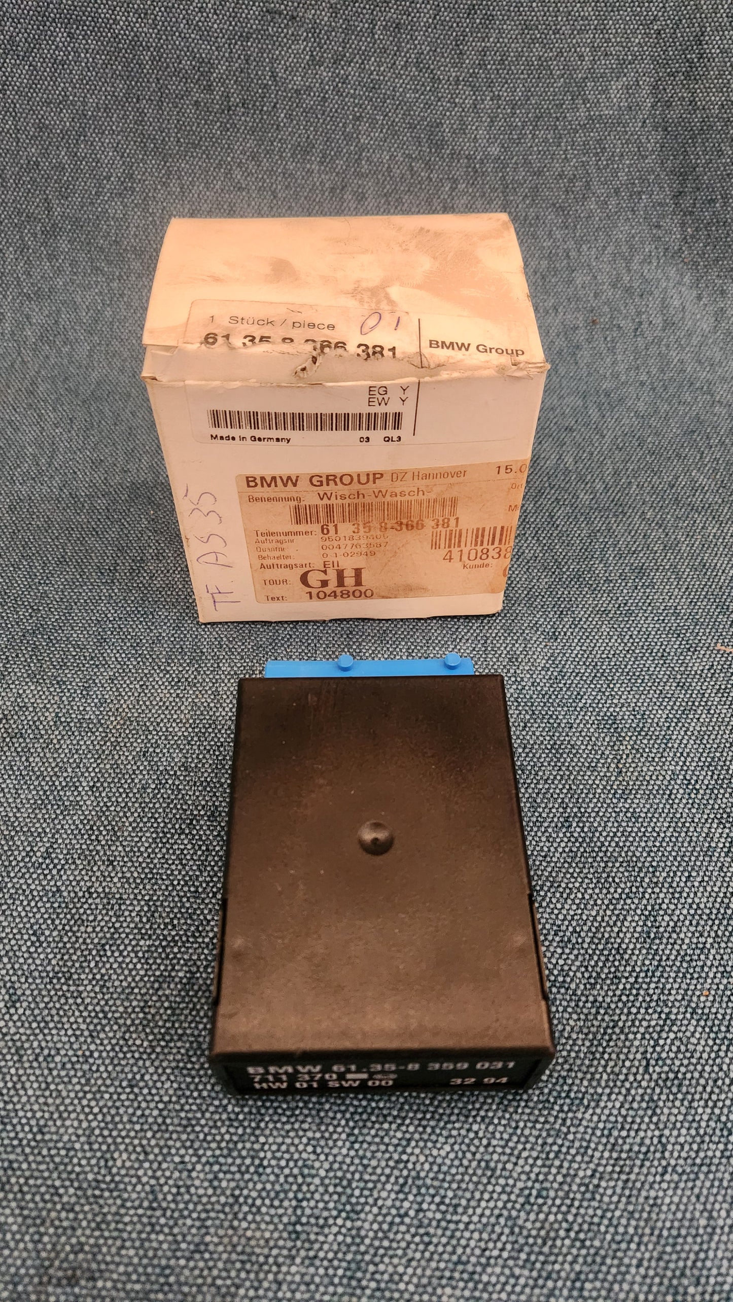Steuergerät Scheibenwischer E34/E36 61358359031 Nos G4