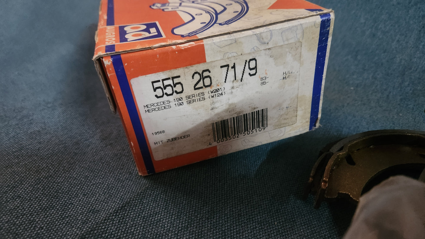 Mercedes Benz W201 W124 190 Series Bremsklötze Trommelbremse 5552671/9 Nos B3