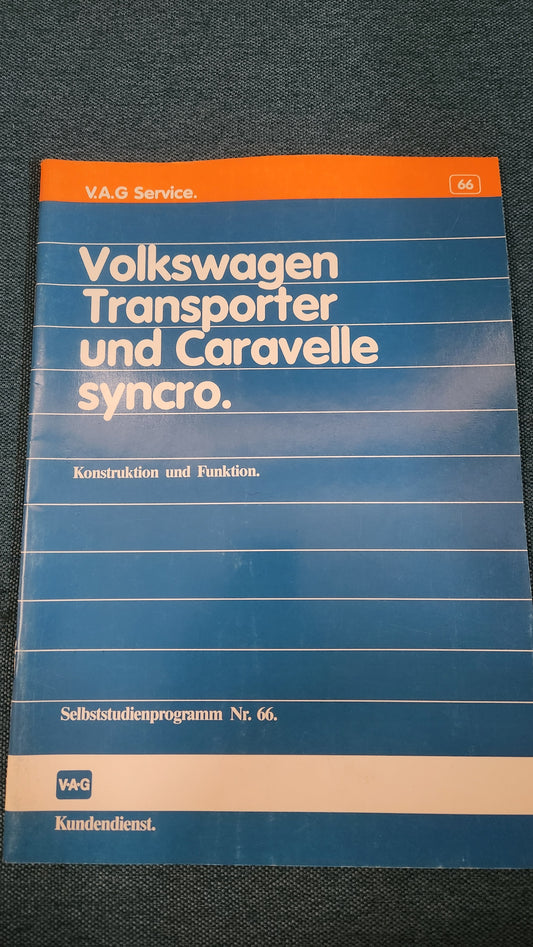 Volkswagen Transporter T3 and Caravelle syncro Self-Study Program No. 66 Repair Manual Workshop Manual