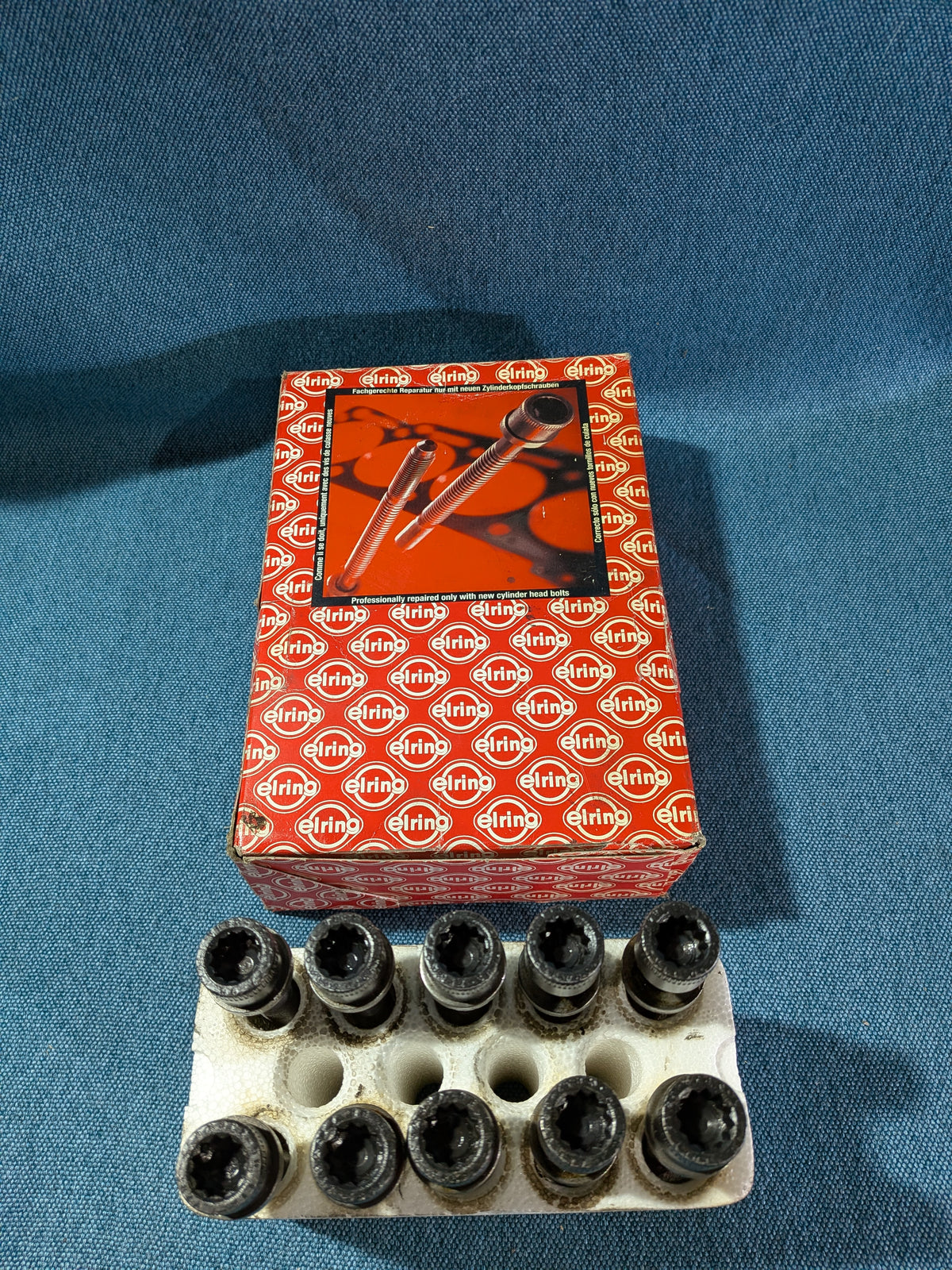 Cylinder Head Bolts Elring 302250 Golf 3/Vento/Polo6N/Caddy 2 9KV 032103384A ADX/ABD/AEX/AFH/ABU/AEA/AEE/AHS NOS/New F10