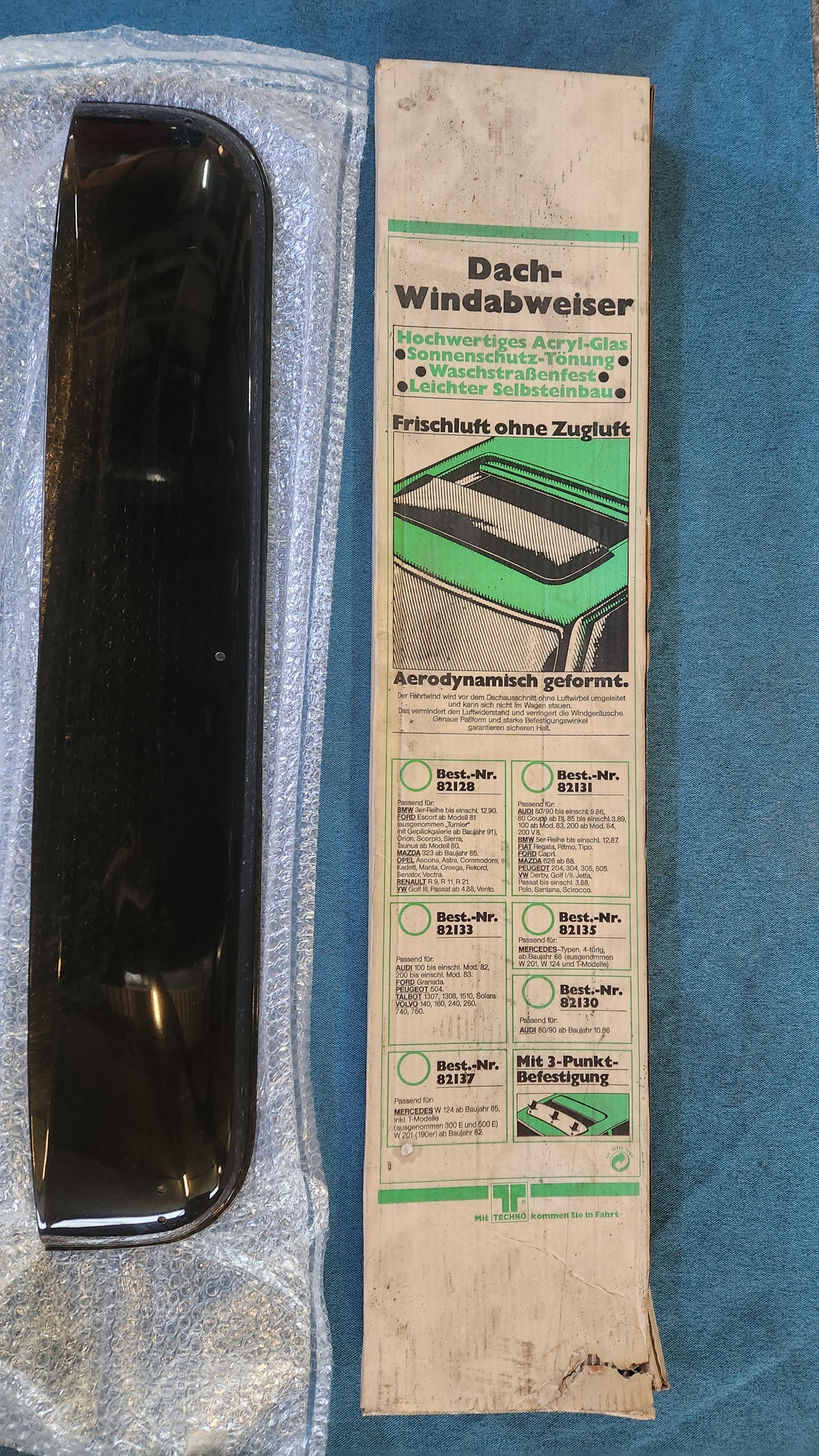Windabweiser Original Vw/Audi Golf1/2/Jetta1/2/Passat B2/B3/Polo1/86C/Scirocco 1/2/Santana/Audi80B2/B3/100/200/C3/V8 072198 Nos T1/2
