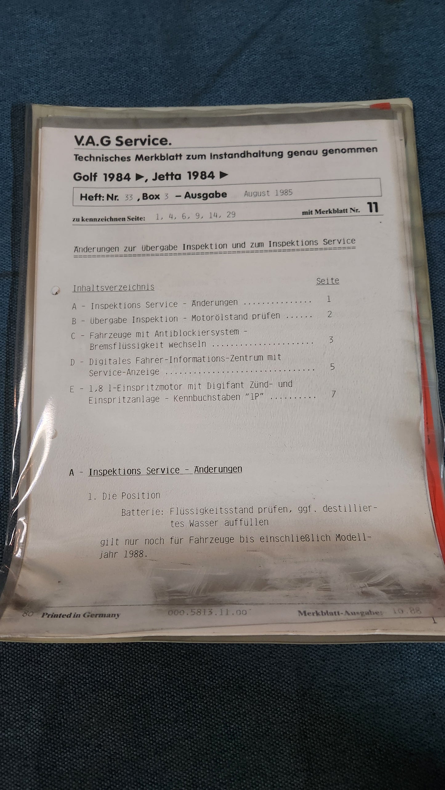Golf 2 /Jetta 2 Technisches Merkblatt Instandhaltung genau genommen Reparaturleitfaden Werkstattbuch