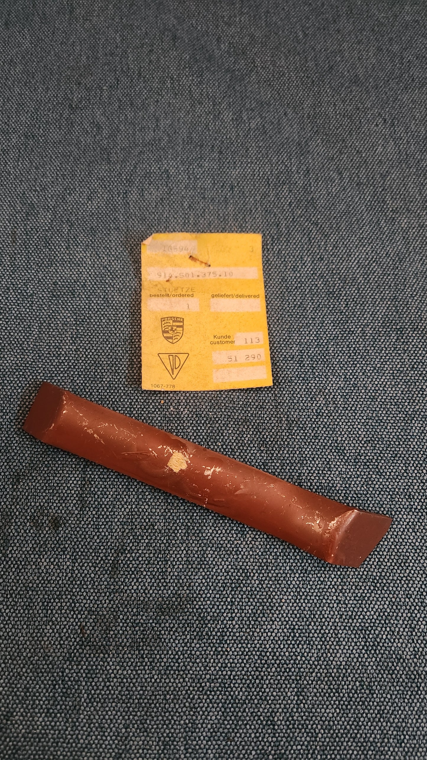 Support rear for fender Porsche 914 91450137510 Nos M1
