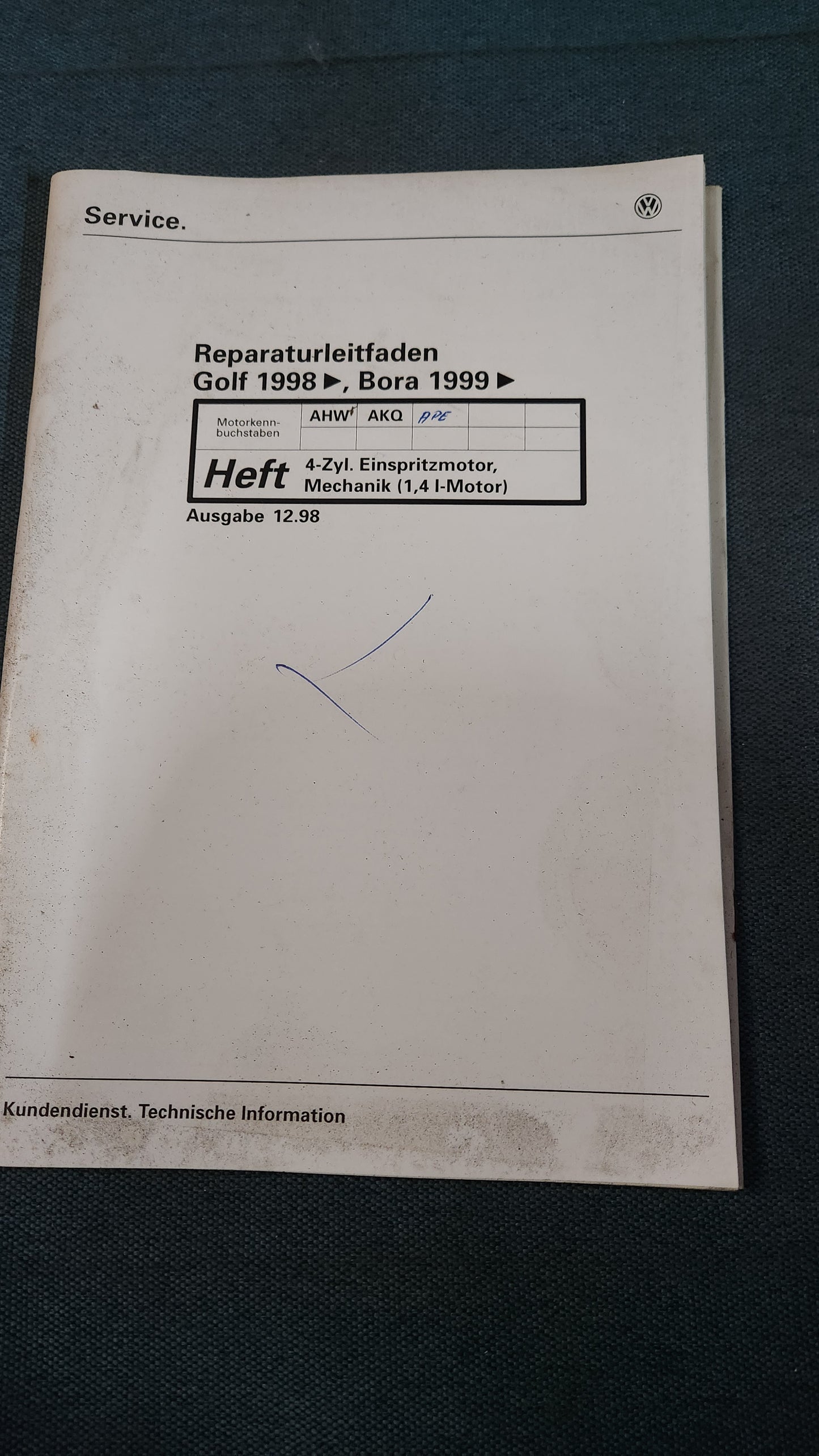 Golf 4 Bora AHW AKQ APE Engine Repair Manual Workshop Manual