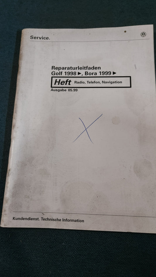 Golf 4 Bora Radio Telefon Navigation Reparaturleitfaden Werkstattbuch