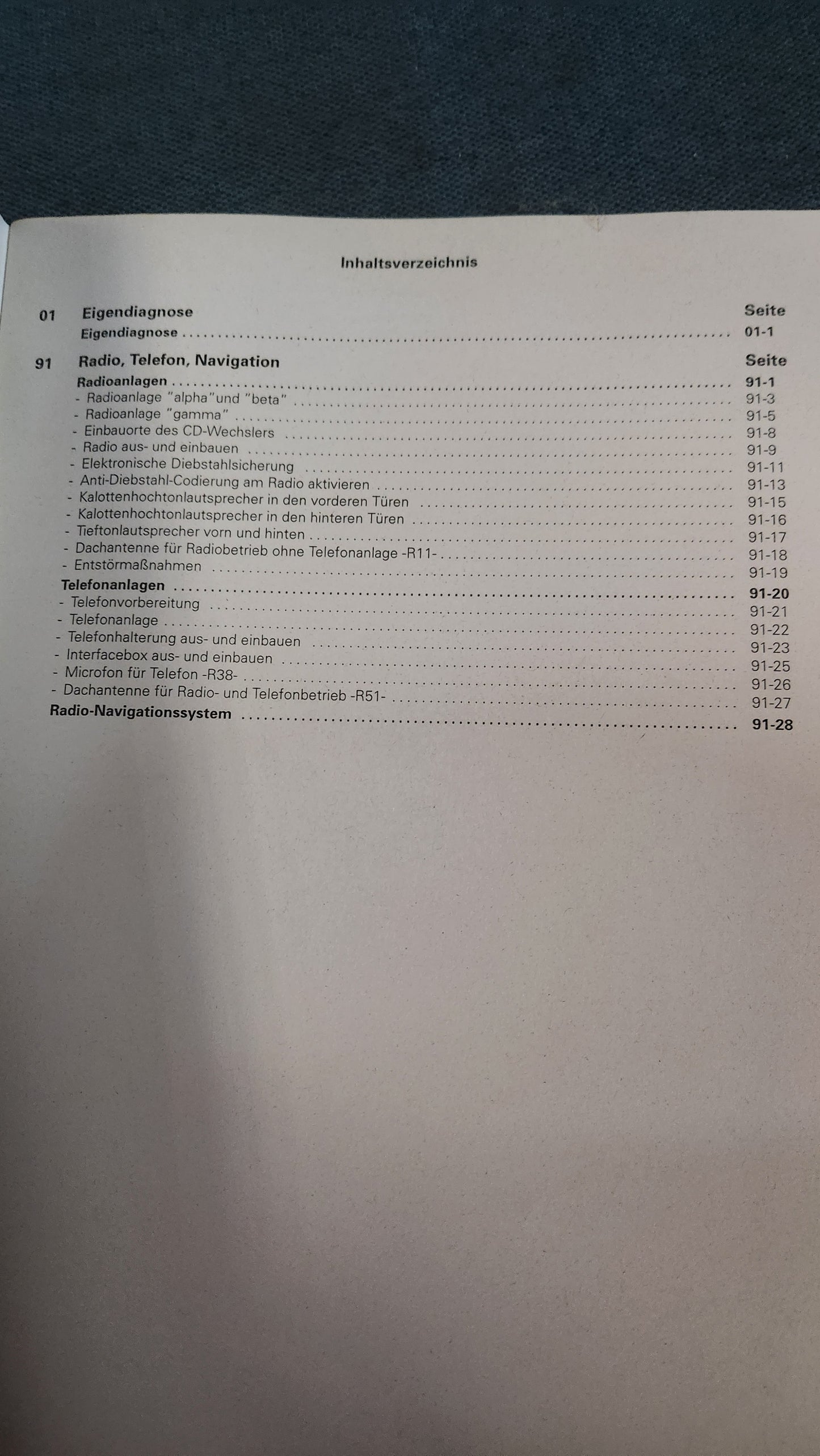 Golf 4 Radio Telephone Navigation Repair Manual Workshop Manual