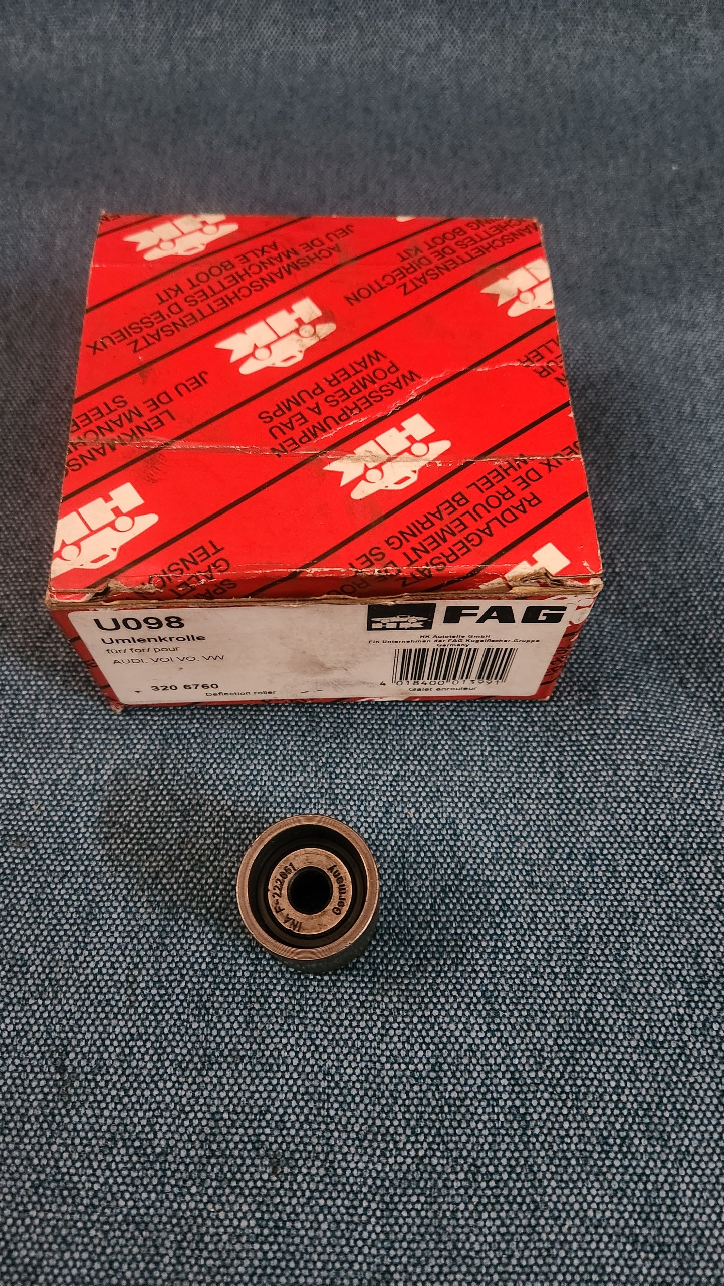 Deflection Pulley Timing Belt FAG Golf 3/Vento/Caddy 9KV/Passat B3/B4/Polo 6N/Audi 80 B4/A4 B5/A6 C4 028109244 Nos/New N1