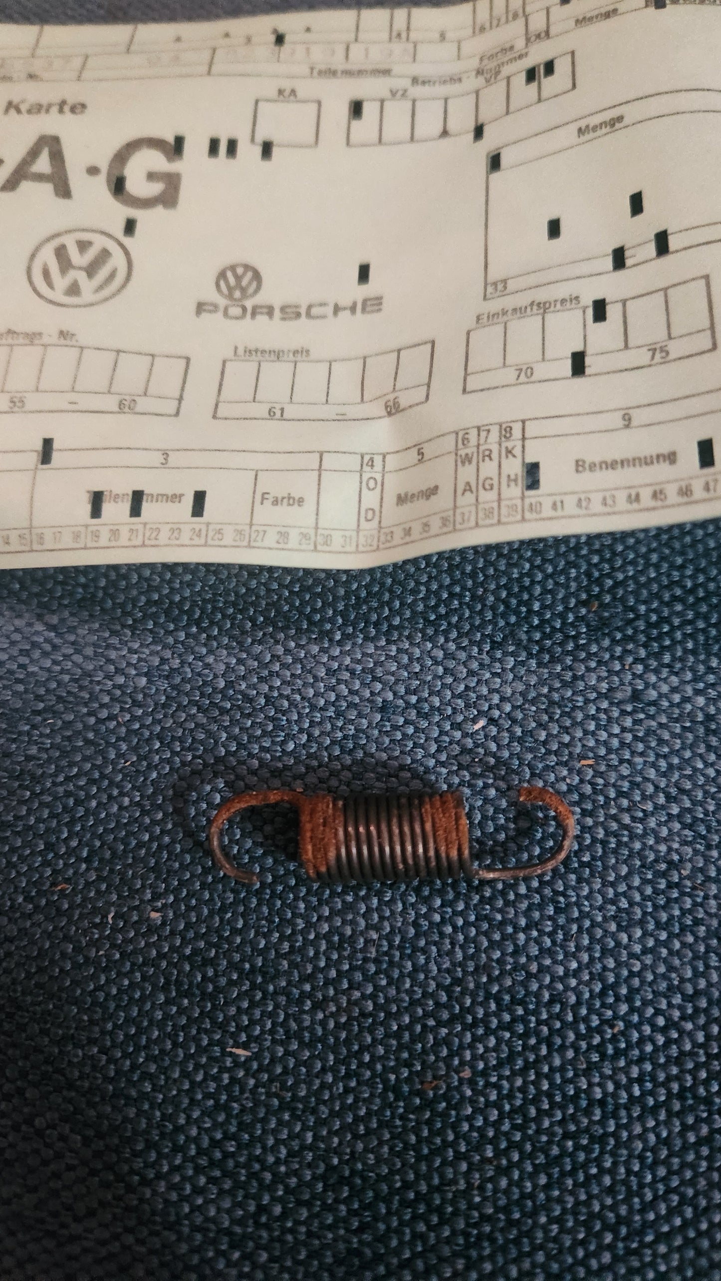 Feder Golf 1 2 Jetta 1 2 Caddy 14D Audi 80 B1 B2 Passat B1 B2 829919119A Nos S3