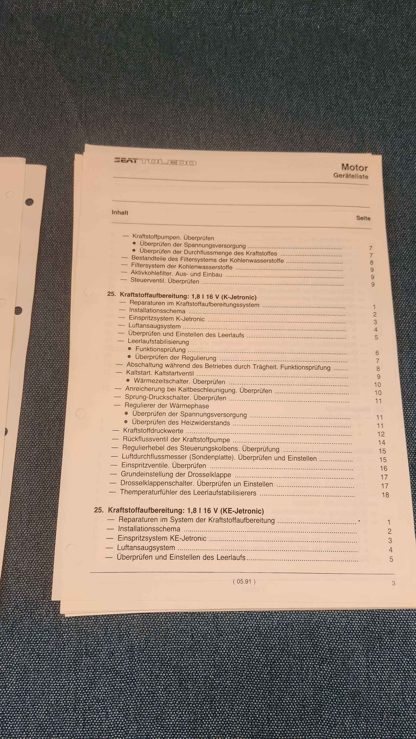 Repair manual, workshop manual