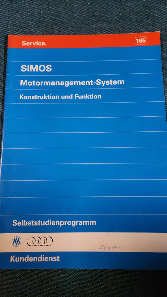 SIMOS Motormanagement System  Golf 3 Selbststudienpogramm Nr. 165 Werkstattbuch Reparaturleitfaden