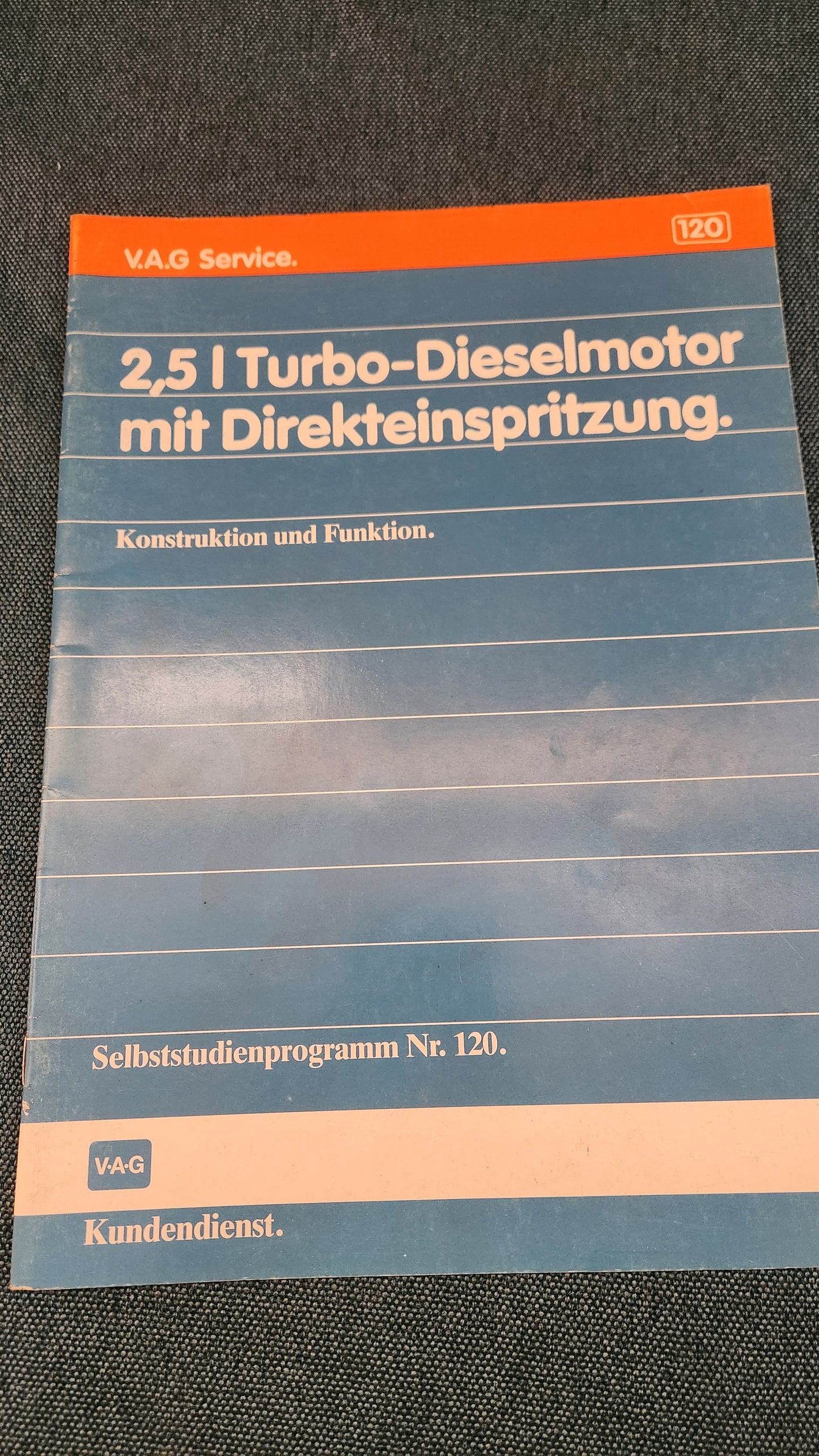 2.5L Turbo Dieselmotor mit Direkteinspritzung Audi 100 C3  Selbststudienpogramm Nr. 120 Werkstattbuch Reparaturleitfaden