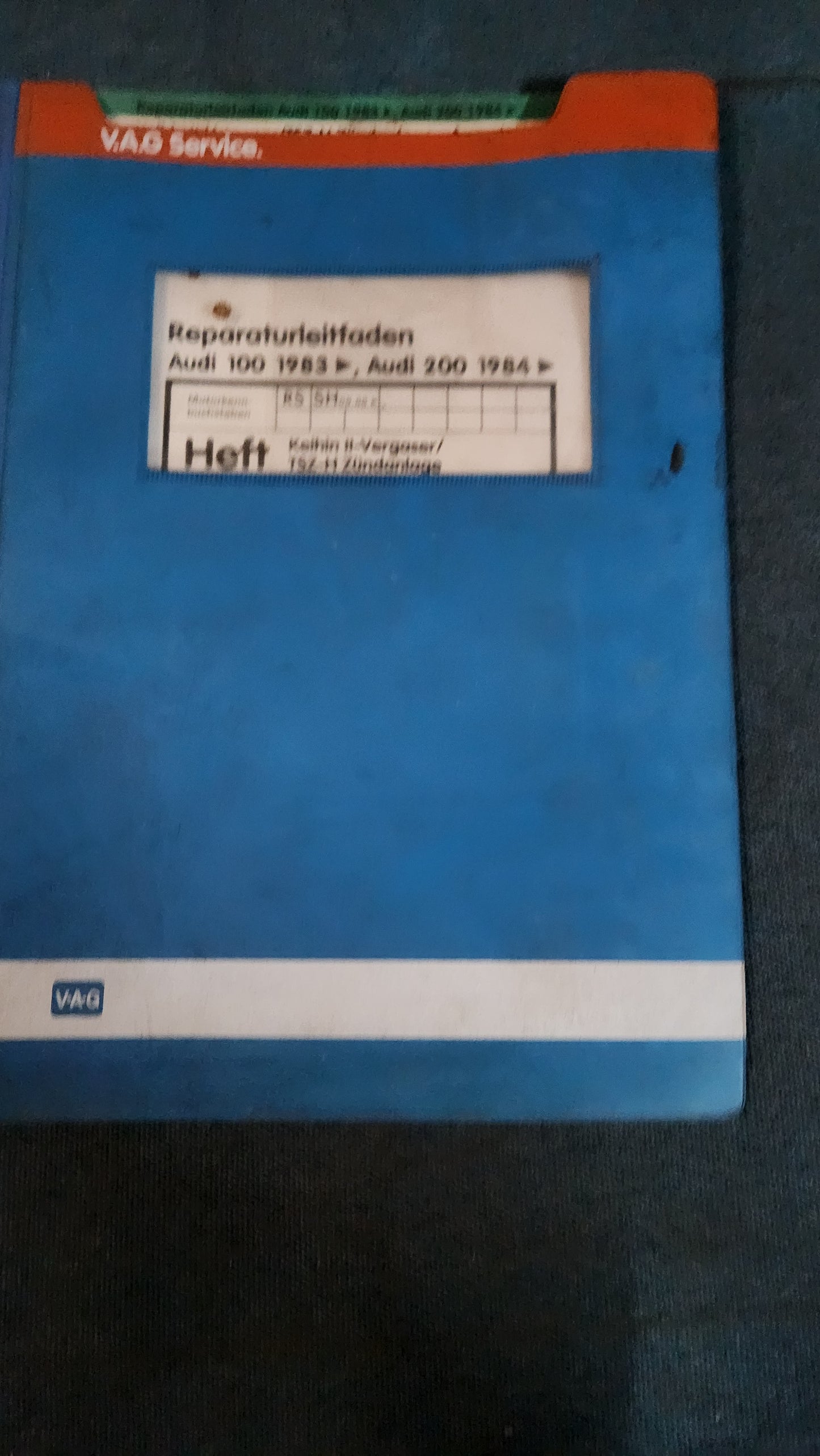 Audi 100/200 C3 RS SH Engine Repair Manual Workshop Manual